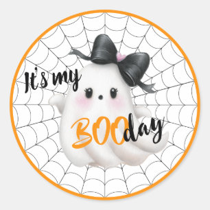 Web van Wensen – BOOday Verjaardags Charme Ronde Sticker