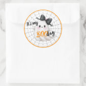 Web van Wensen – BOOday Verjaardags Charme Ronde Sticker (Tas)