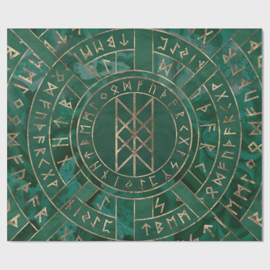 Web van Wyrd - Malachite, leder en goud Cadeaupapier (Vlak)