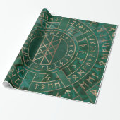 Web van Wyrd - Malachite, leder en goud Cadeaupapier (Uitgerold)