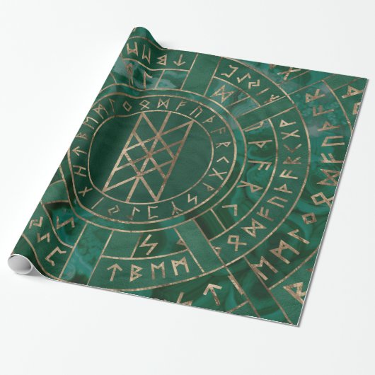 Web van Wyrd - Malachite, leder en goud Cadeaupapier (Uitgerold)