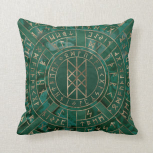 Web van Wyrd - Malachite, leder en goud Kussen