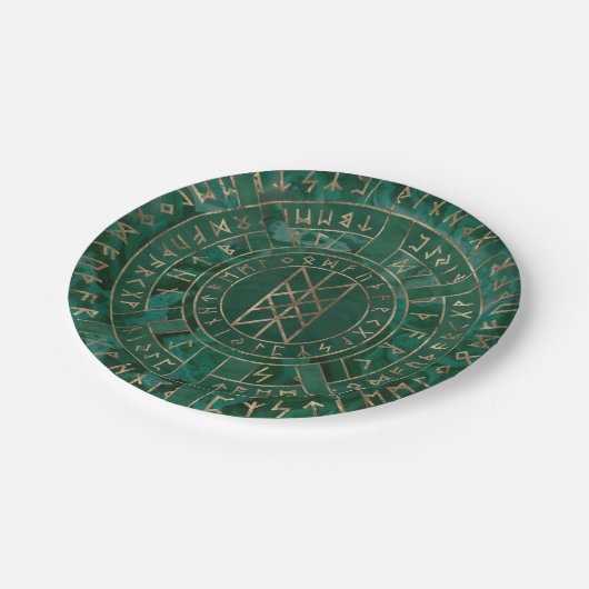 Web van Wyrd - Malachite, leder en goud Papieren Bordje (Gekanteld)