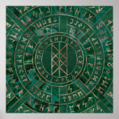 Web van Wyrd - Malachite, leder en goud Poster (Voorkant)