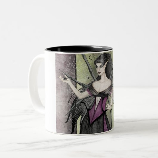 Web Witch-Mok Tweekleurige Koffiemok (Voorkant links)