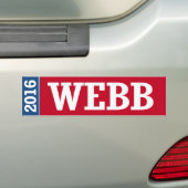 WEBB 2016 BUMPERSTICKER (Op auto)
