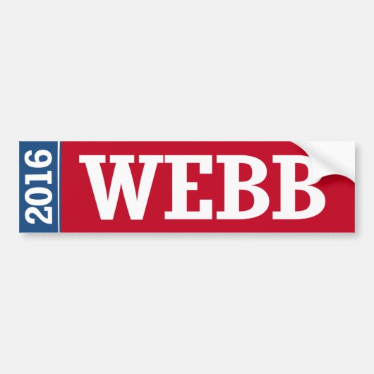 WEBB 2016 BUMPERSTICKER (Voorkant)