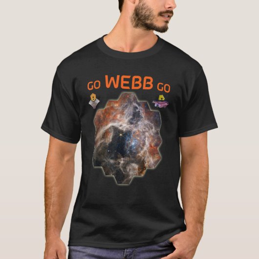 WEBB GO Webb Space Telescope New Tarantula N T-shirt (Voorkant)