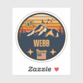 Webb, Iowa Sticker (Vel)