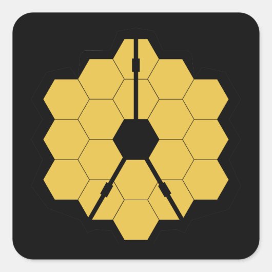 Webb Space Telescope science nasa heelal Vierkante Sticker (Voorkant)