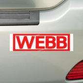 Webb Stamp Bumpersticker (Op auto)