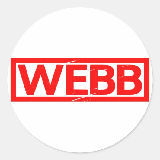 Webb Stamp Ronde Sticker (Voorkant)