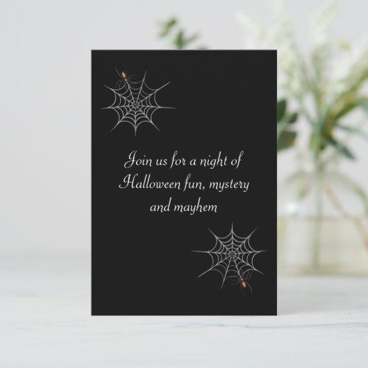 "Webbed Desire" Halloween Party Kaart (Staand voorkant)