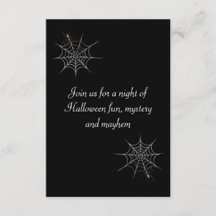 "Webbed Desire" Halloween Party Kaart