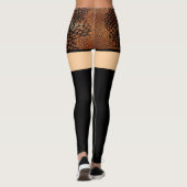 Webbed korte en lange zwarte sok Leggings (Achterkant)