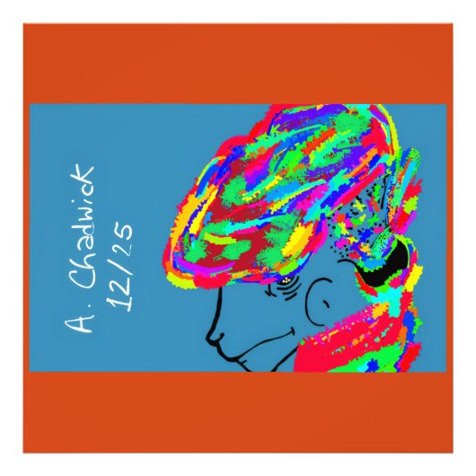 Webbed Scaled Fantasy Creature Foto Afdruk (Voorkant)