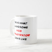 webbeheerder, geweldige koffie-mok koffiemok (Voorkant links)