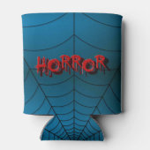 Webblauwe scène van Red Horror Spider van Hallowee Blikjeskoeler (Achterkant)