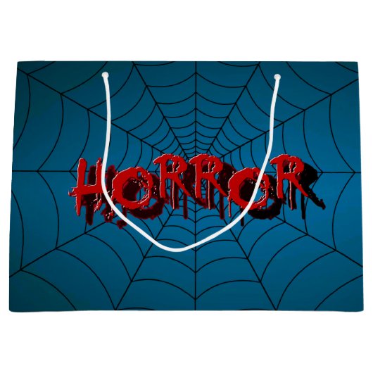 Webblauwe scène van Red Horror Spider van Hallowee Groot Cadeauzakje (Voorkant)