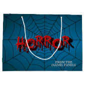 Webblauwe scène van Red Horror Spider van Hallowee Groot Cadeauzakje (Achterkant)