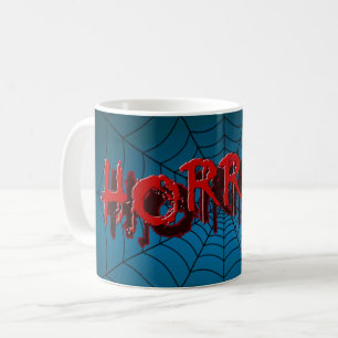 Webblauwe scène van Red Horror Spider van Hallowee Koffiemok