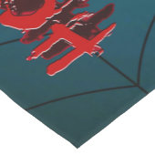 Webblauwe scène van Red Horror Spider van Hallowee Korte Tafelloper (Hoek)