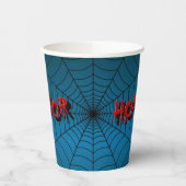 Webblauwe scène van Red Horror Spider van Hallowee Papieren Bekers (Links)