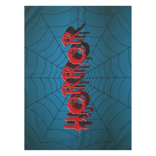 Webblauwe scène van Red Horror Spider van Hallowee Tafelkleed (Voorkant)