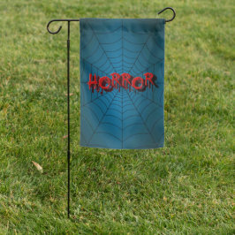 Webblauwe scène van Red Horror Spider van Hallowee Tuinvlag