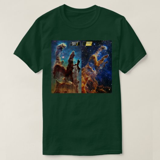 Webbruimtelescoop Pillars of Creation Afbeeldingen T-shirt (Design voorkant)