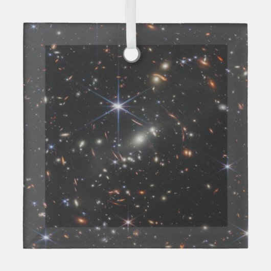 Webbs eerste Deep Field Uitzicht of the Universe Glas Ornament (Voorkant)
