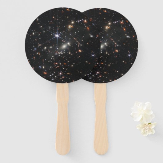 Webbs eerste Deep Field Uitzicht of the Universe Handwaaier (Voorkant en achterkant)