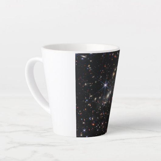 Webbs eerste Deep Field Uitzicht of the Universe Latte Mok (Linkerhoek)