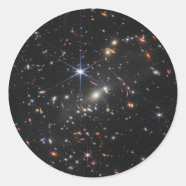 Webbs eerste Deep Field Uitzicht of the Universe Ronde Sticker