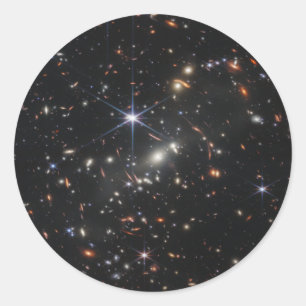 Webbs eerste Deep Field Uitzicht of the Universe Ronde Sticker
