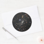 Webbs eerste Deep Field Uitzicht of the Universe Ronde Sticker (Envelop)