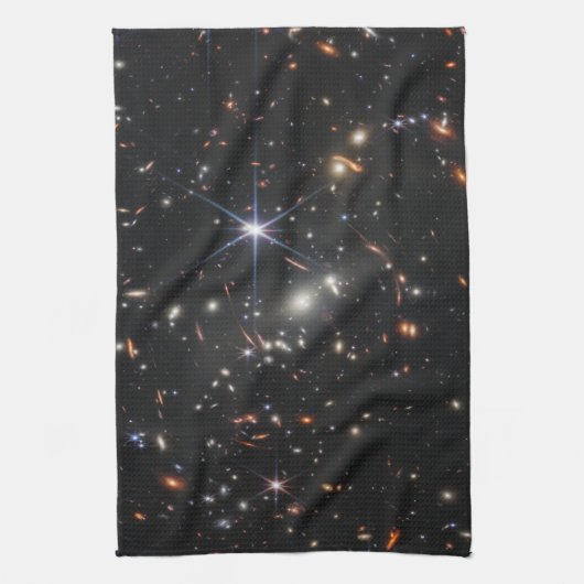 Webbs eerste Deep Field Uitzicht of the Universe Theedoek (Verticaal)