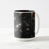 Webbs eerste Deep Field Uitzicht of the Universe Tweekleurige Koffiemok (Voorkant rechts)