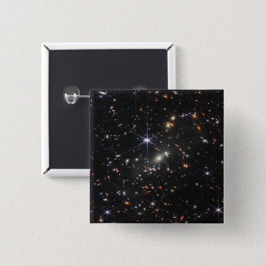 Webbs eerste Deep Field Uitzicht of the Universe Vierkante Button 5,1 Cm (Voorkant /achterkant)