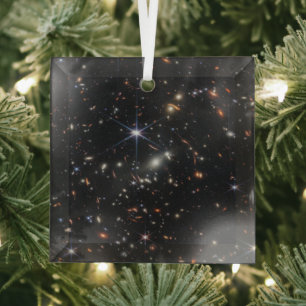 Webbs eerste diepe veldbeeld van het heelal glas ornament