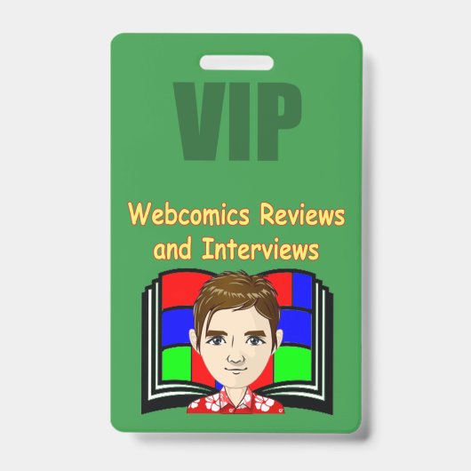 Webcomics-Reviewen en interviews-badge Badge (Voorkant)