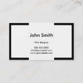 Webdesign standaard zwarte rand legant visitekaartje (Achterkant)