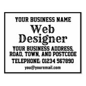 Webdesigner met naam, adres, enz rubberstempel (Afrduk)