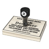 Webdesigner met naam, adres, enz rubberstempel (Stempel)
