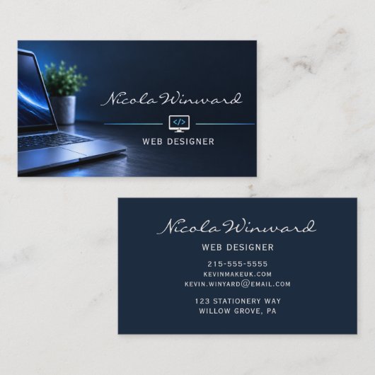 Webdesigner Visitekaartje (Voorkant / Achterkant)