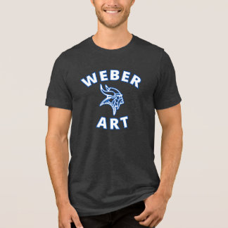 Weber Art (witte letters/blauwe omtrek) Tri-Blend Shirt