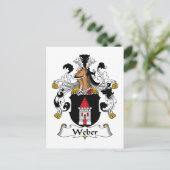 Weber Family Crest Briefkaart (Staand voorkant)