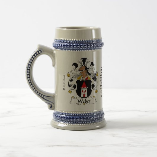 Weber Family Crest Stein Bierpul (Links)