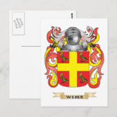Weber Family Crest (wapen) Briefkaart (Voorkant / Achterkant)