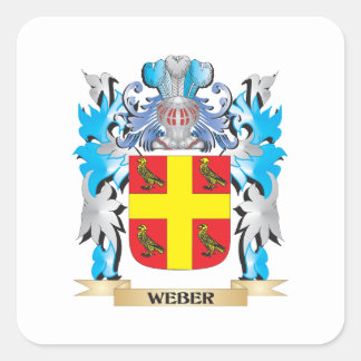 Weber Wapenschild - Family Crest Vierkante Sticker